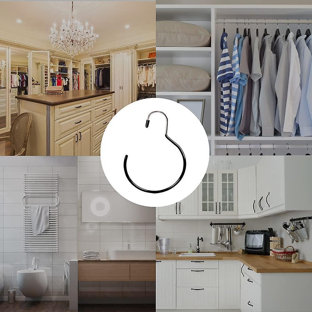 Móc áo 5pcs khăn quàng cổ có giá đỡ khăn quàng cổ kích thước lớn màu đen