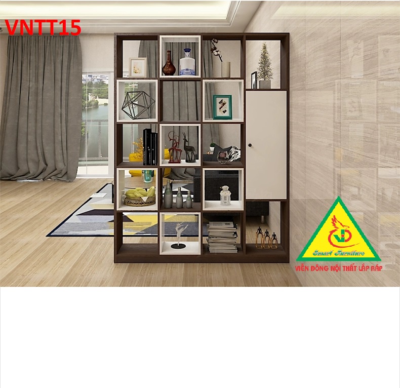 TỦ KỆ TRANG TRÍ KIÊM VÁCH NGĂN VNTT15 - Nội thất lắp ráp Viendong Adv