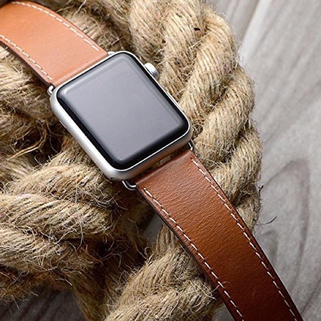 Dây đeo bằng da thật cho đồng hồ Apple Watch 1 2 3 4 5 6 38mm 42mm 40mm 44mm