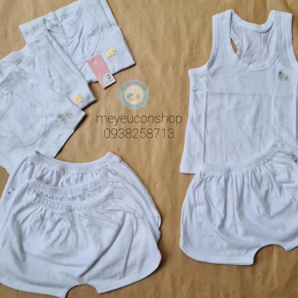 (5-15kg) QUẦN ĐÙI THỂ THAO COTTON TRẮNG MIATOP CHO BÉ