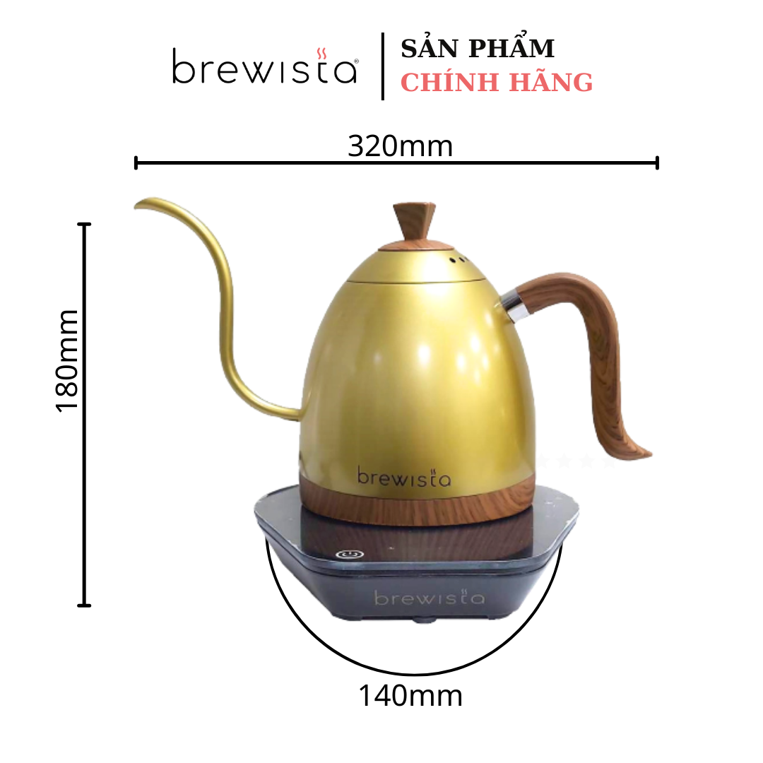 Ấm đun cảm ứng chuyên dụng rót cà phê Kettle 600ml - Champagne Gold