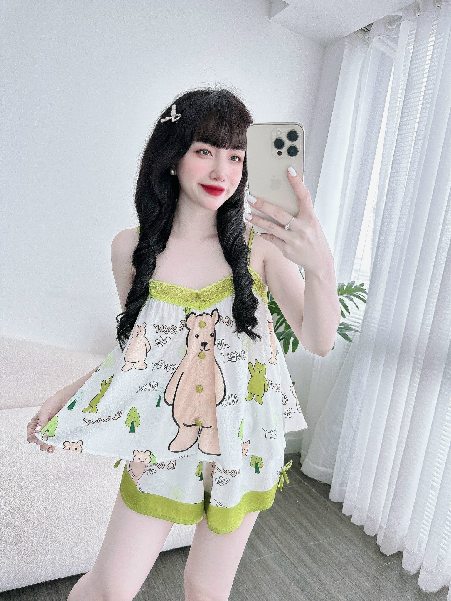 BỘ NGỦ GIẢ VÁY SIÊU DỄ THƯƠNG DƯỚI 65KG DÀNH CHO NỮ