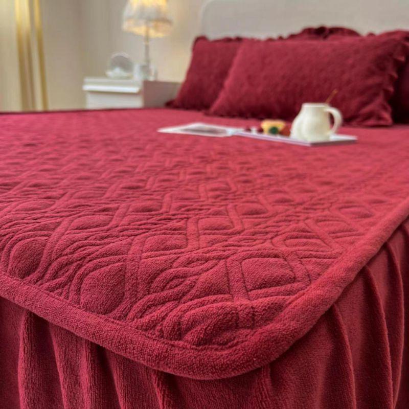 Sét ga gối trần phủ bánh bèo nỉ nhung 3 lớp dày dặn Hàng Cao Cấp