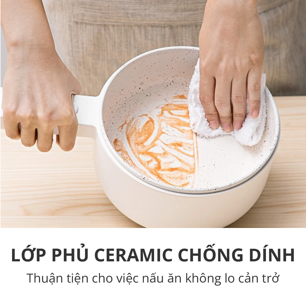 Nồi Nấu Đa Năng kèm xửng hấp Mishio MK271new 1,5L 600W- Hàng chính hãng