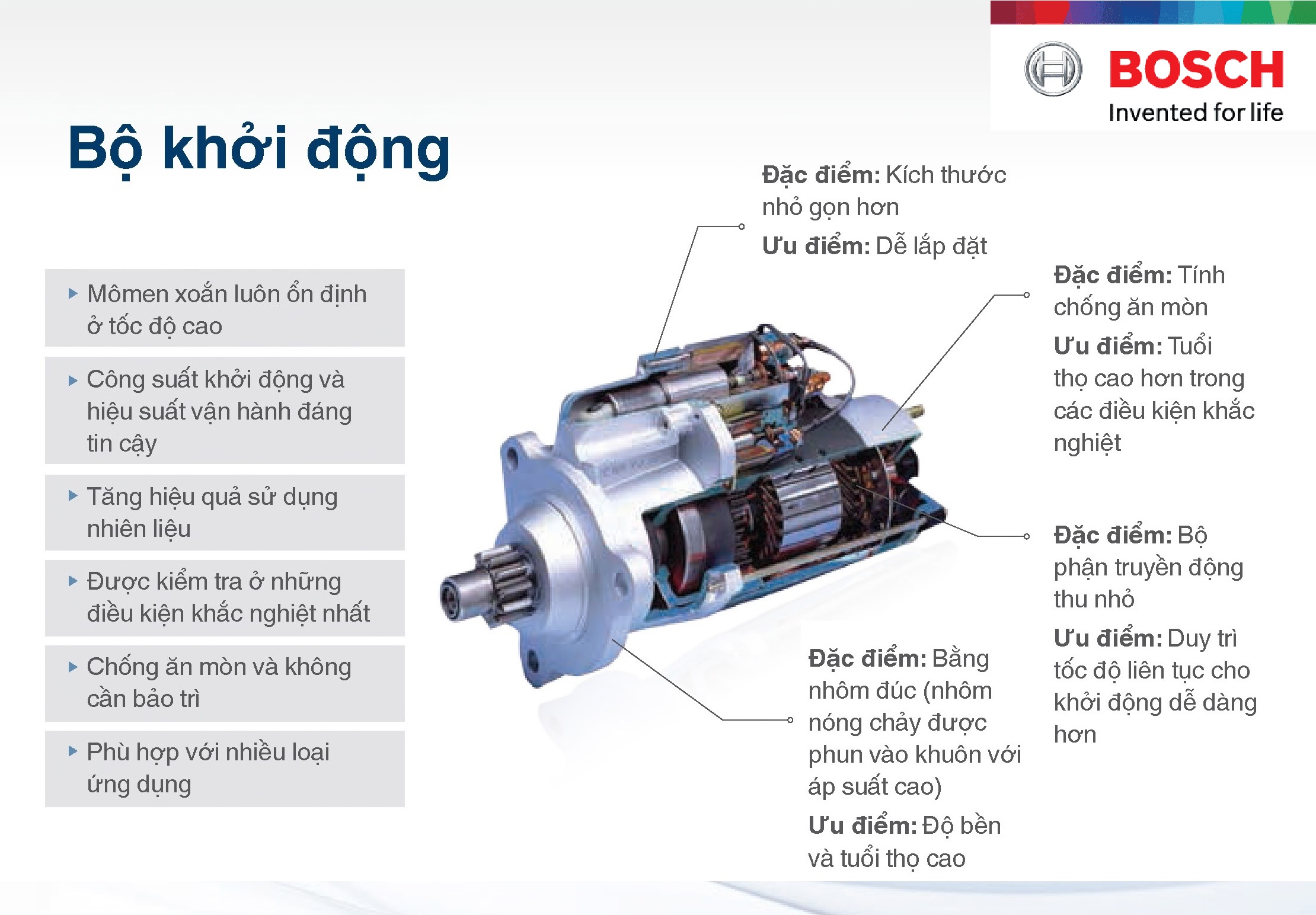 Bộ Đề Khởi Động Bosch Starter Cho Ford Transit 2.4 (2003-2007)