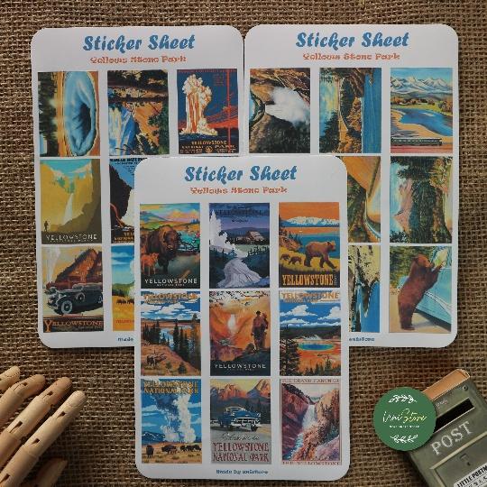 Sticker sheet yellow stone - sticker dán, trang trí sổ nhật kí, sổ tay | Bullet journal sticker - uni027