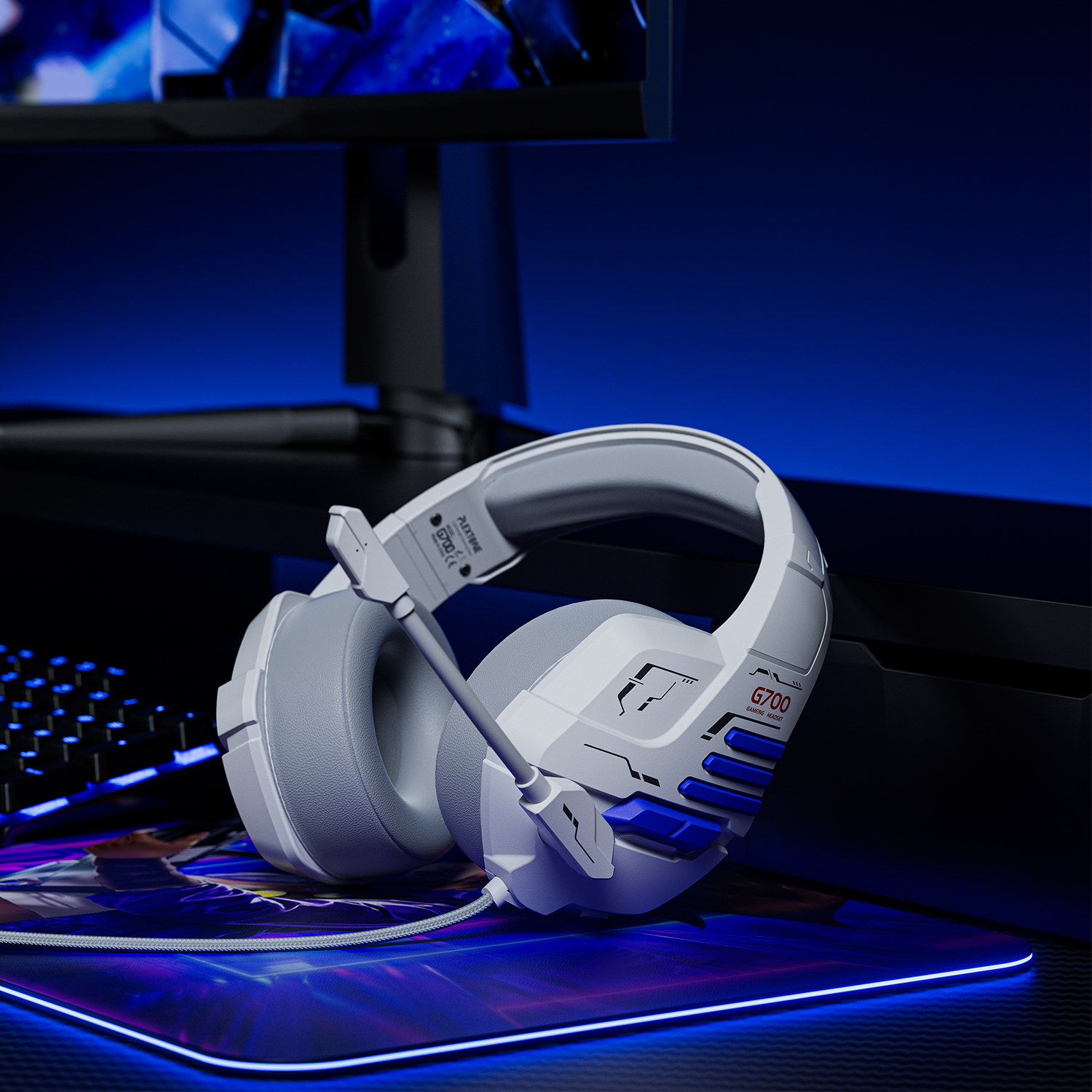 Tai nghe Gaming PLEXTONE G700 Mark II có mic xoay, chống ồn dùng cho PC / PS4 /Xbox One / điện thoại - Hàng Chính Hãng