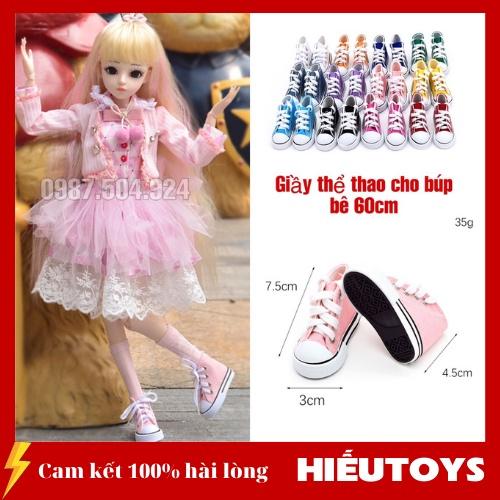 Giầy Thể Thao Cho Búp Bê 60cm Nhiều Màu Sắc Chất Liệu Vải Gai Với Đường May Tỉ Mỉ