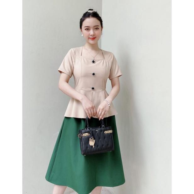 SÉT BỘ ÁO PEPLUM PHỐI CHÂN VÁY