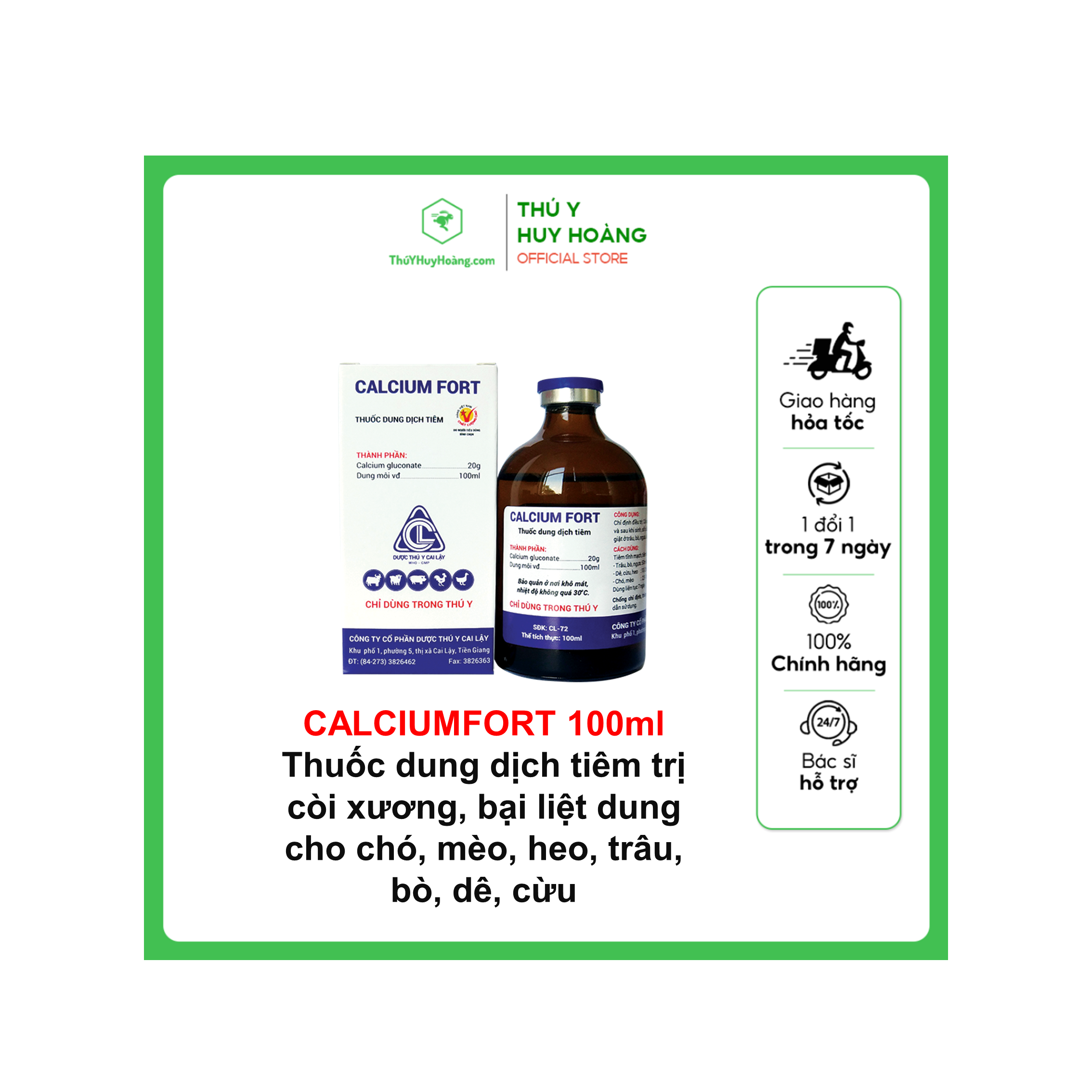 Thuốc dung dịch tiêm CALCIUMFORT