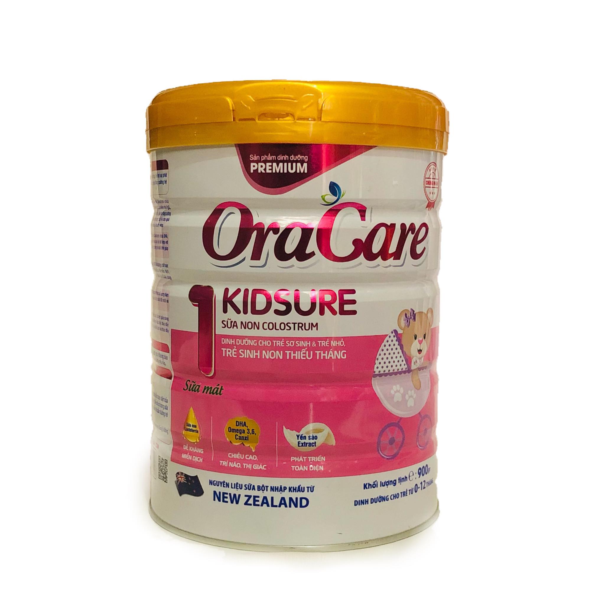 Sữa OraCare Kids Sure lon 900g - Dinh dưỡng cho trẻ sơ sinh và trẻ nhỏ, dành cho bé 0 - 12 tháng tuổi.