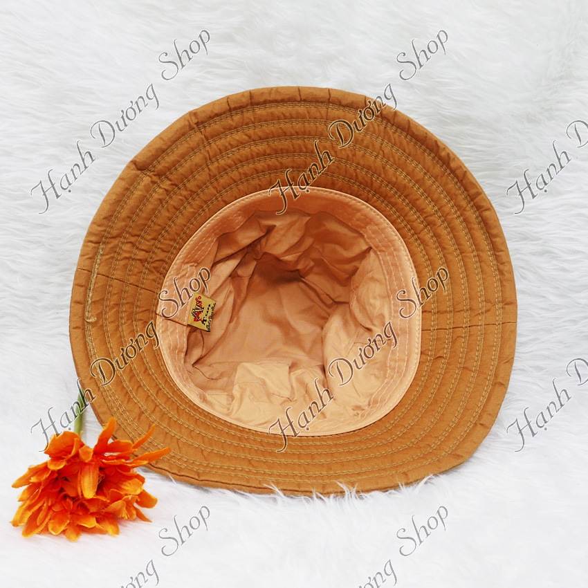 Nón rộng vành nữ thắt nơ dễ thương, vành rộng 7cm, chất liệu vải cotton oát cao cấp - Hạnh Dương