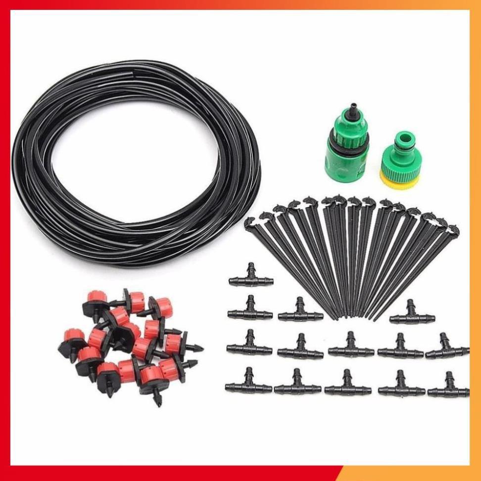 Bộ KIT hệ thống tự động tưới nhỏ giọt 25m dây và 30 đầu phun kèm đầy đủ phụ kiện 206848