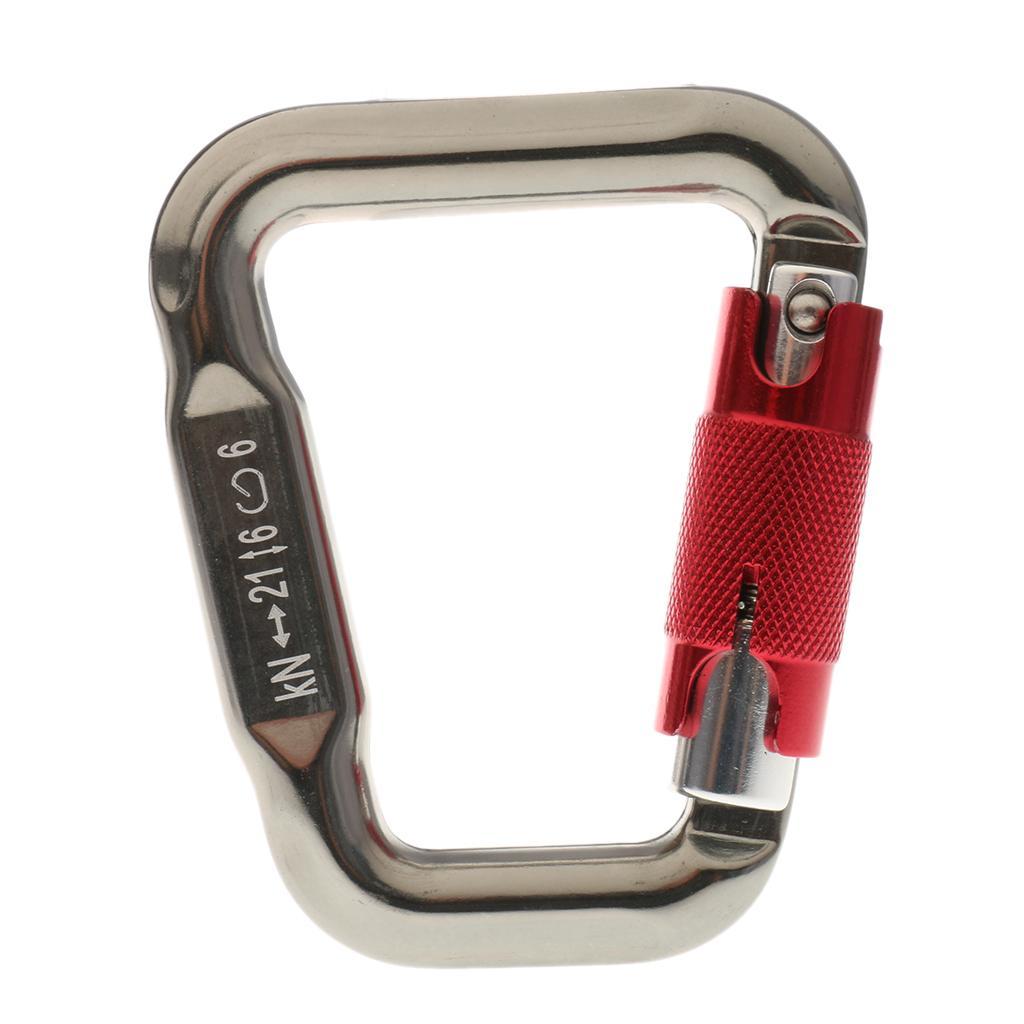 2 Pieces 21KN / 2100kg Heavy Duty Auto Locking Carabiner Paraglider Paragliding Climbing Equipment