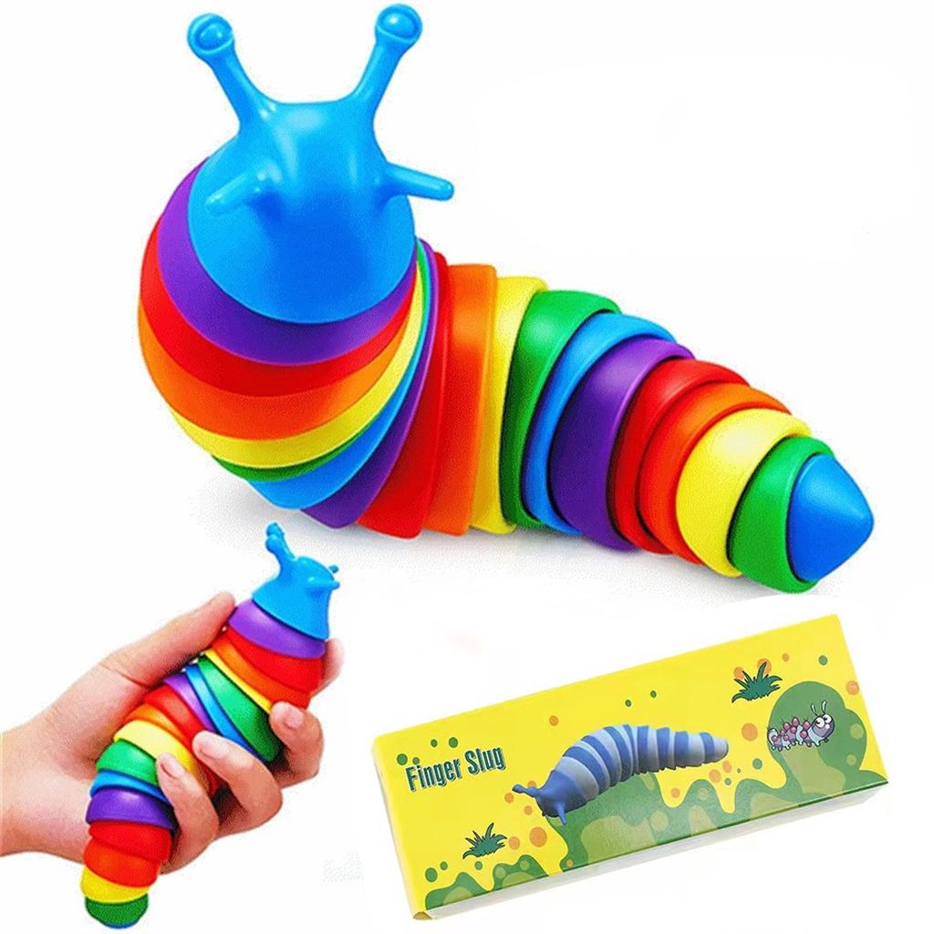 Đồ chơi giải trí con sâu 3d sai bé nhiều màu sắc ngộ nghĩnh đồ chơi giảm căng thẳng xả stress (kt 10,5cm x 4cm x 4cm)
