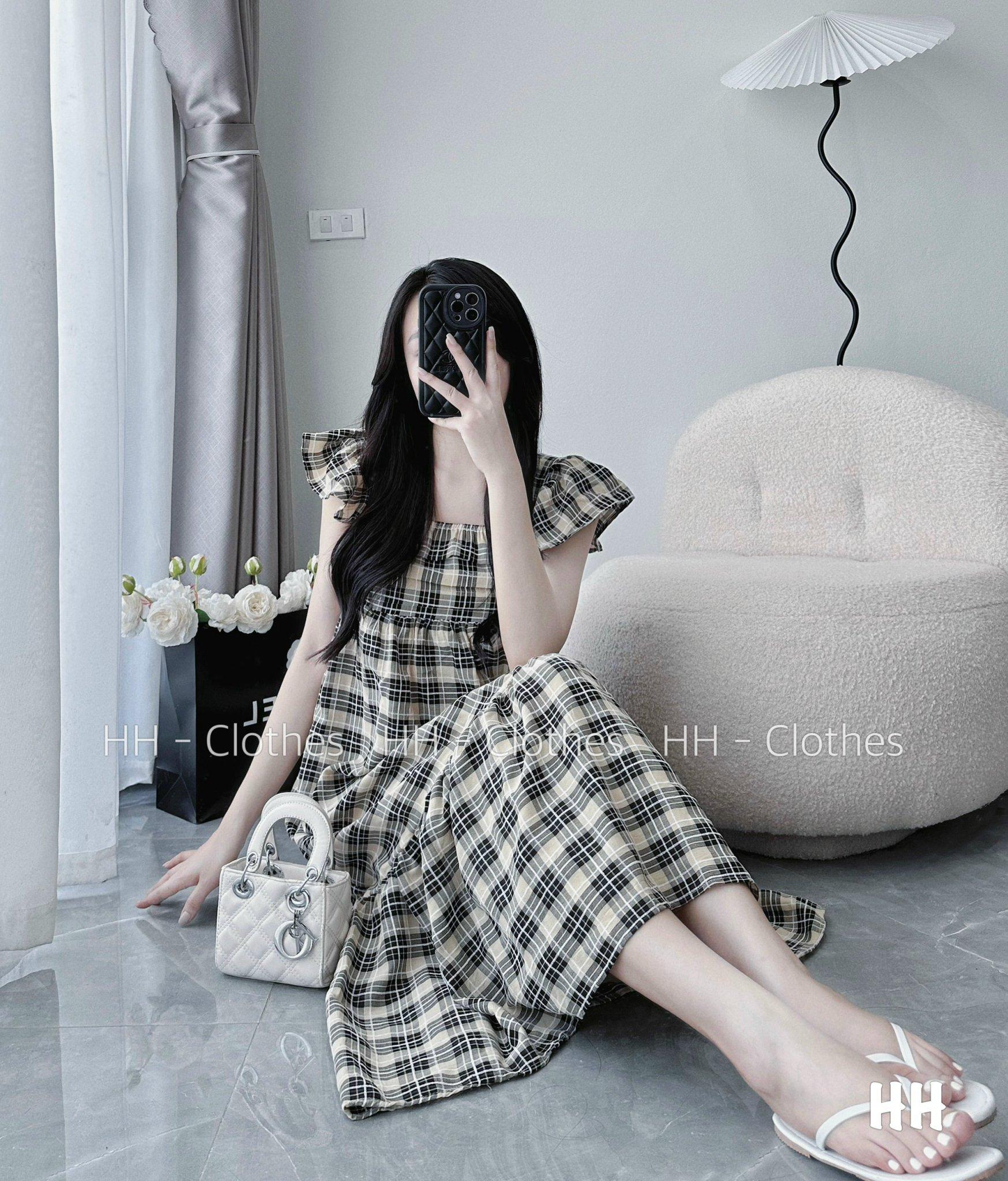 VÁY ĐI CHƠI, VÁY BABYDOLL, VÁY KẺ TAY CÁNH TIÊN CỰC KUTE