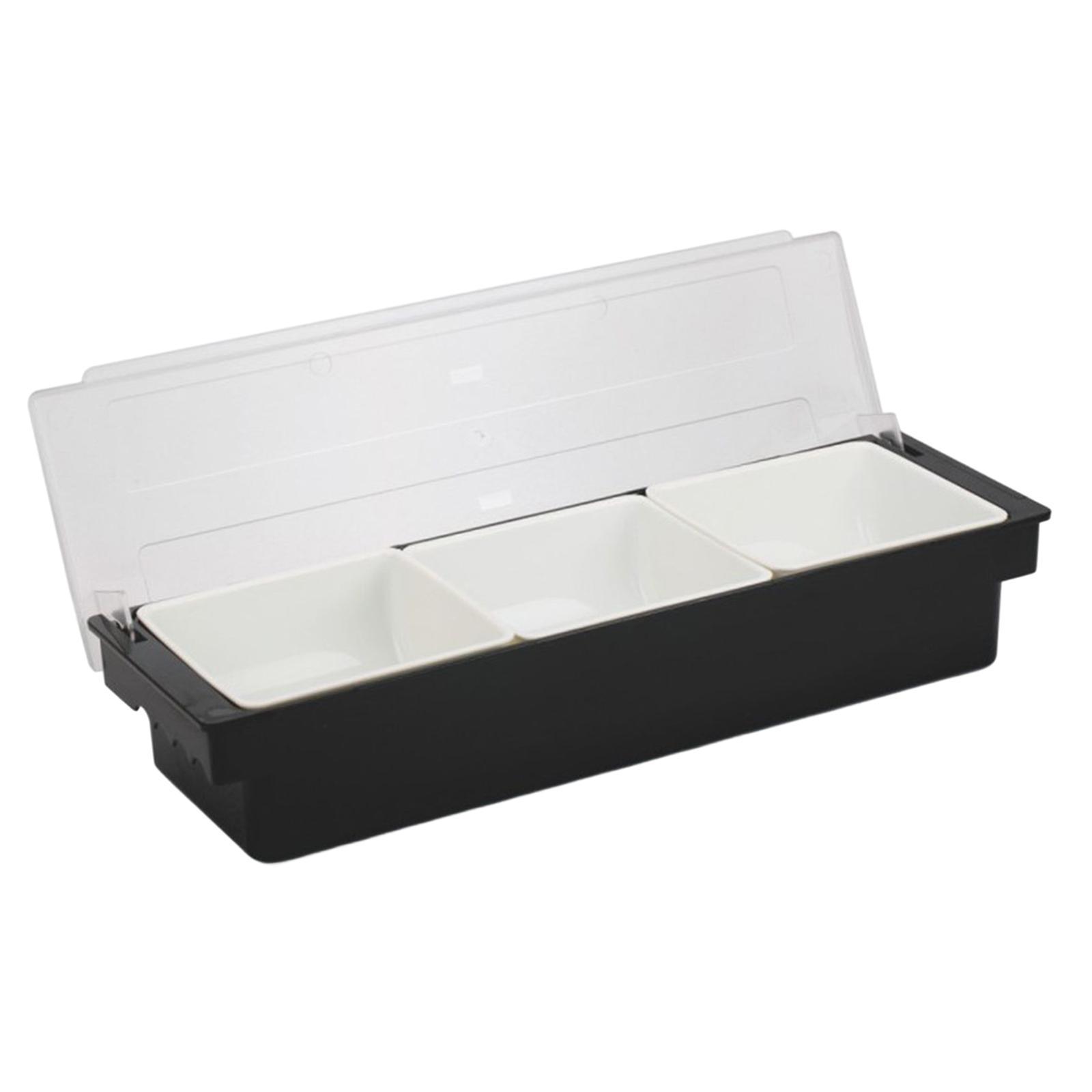 Compartment Seasoning Jar Storage Container 3 Grids