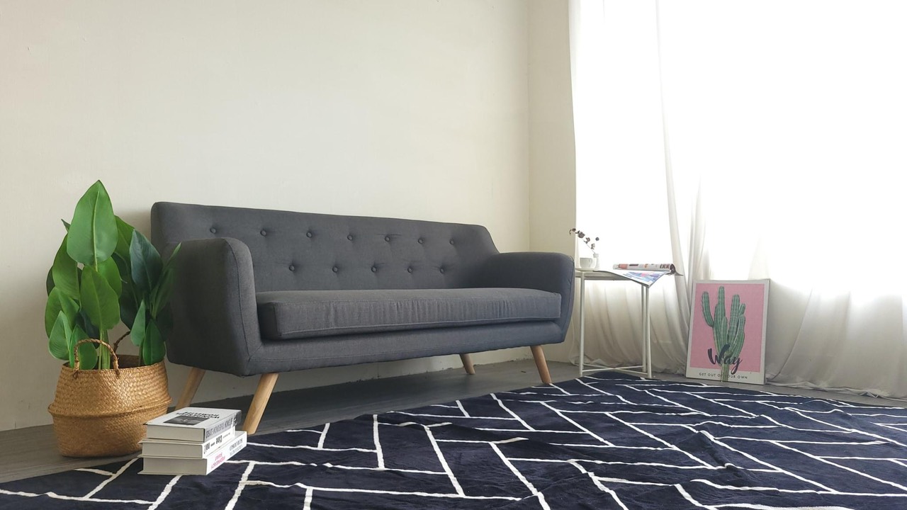 Sofa ghế băng dài Juno Sofa 1m8 nệm rời tháo giặt màu xám.