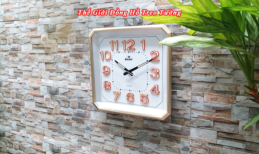 Đồng hồ Eastar Vuông vát góc, Máy kim trôi, có Dạ quang