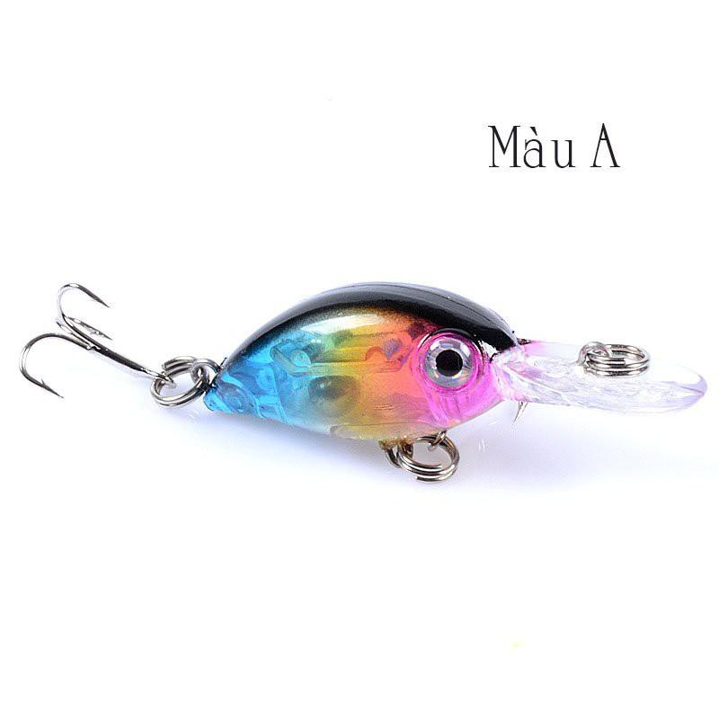 Mồi câu lure mồi câu cá giả Crank 5.2cm 3.8g chuyên bắt cá rô phi, rô ta, chuối, lóc, sộp, thiểu, ngão, chép, chim