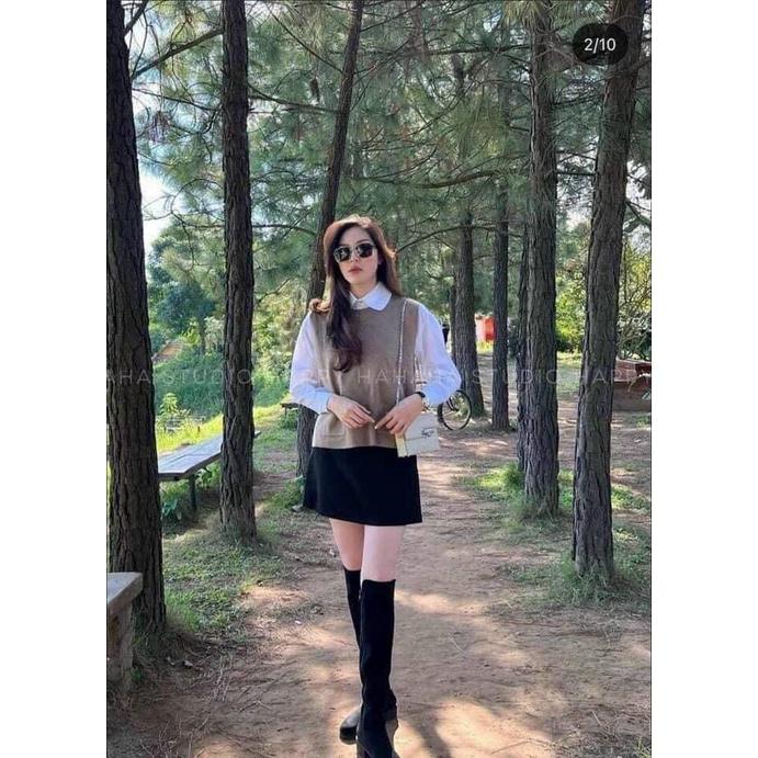 CHÂN VÁY ĐEN A KHÓA NỔI