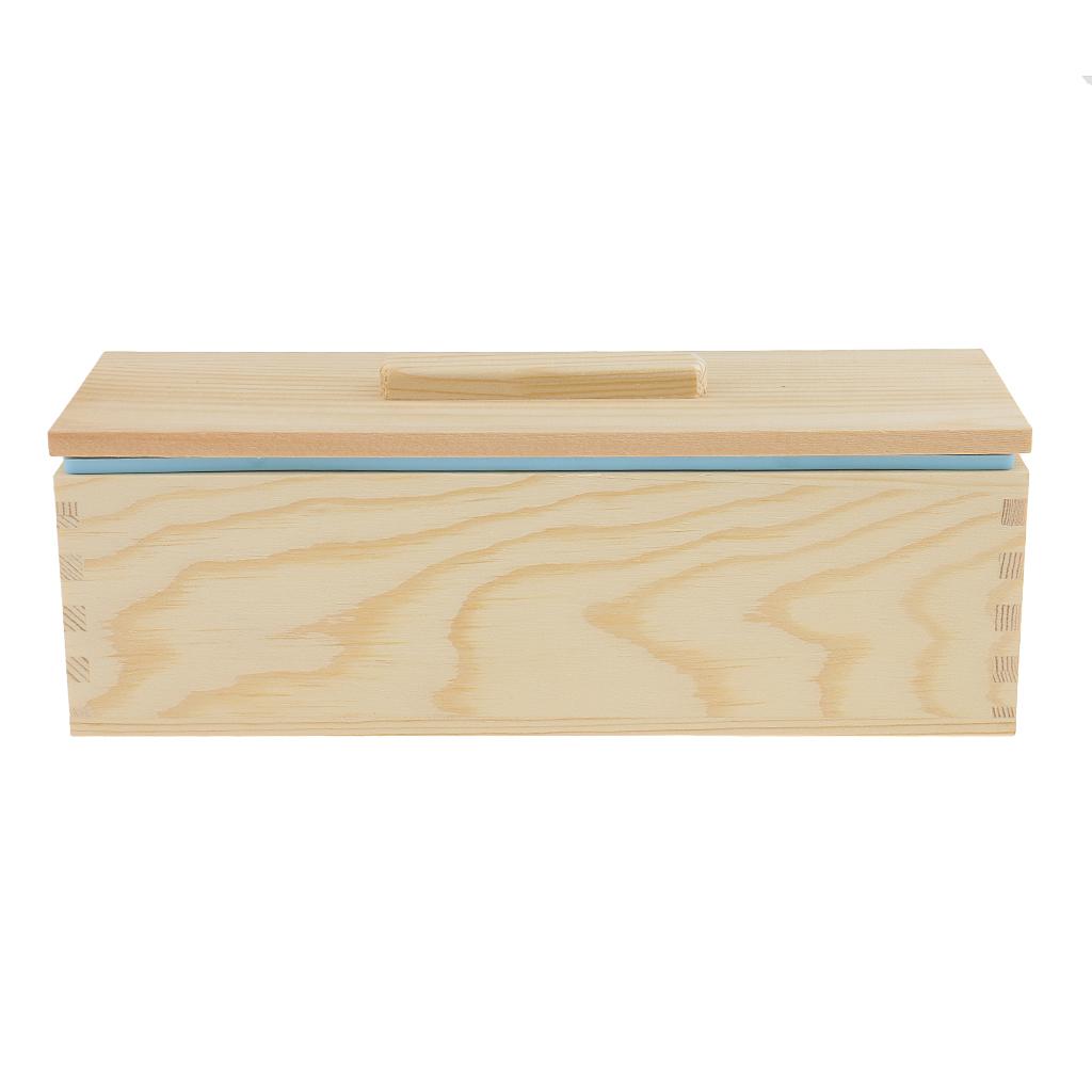 Wood Soap Cutter Mold with Wire Slicer +Silicone Candle Soap Making Mould 1200ml