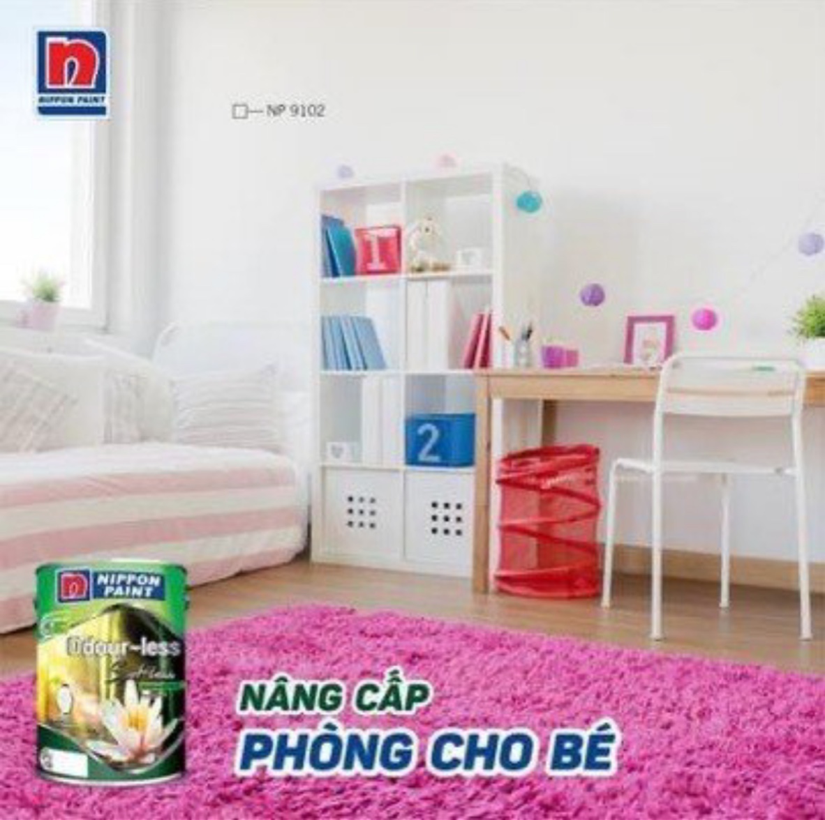 Sơn nội thất Cao Cấp Odour-less Spot-less dễ chùi rửa vết bẩn tuyệt vời (MÀU TRẮNG)