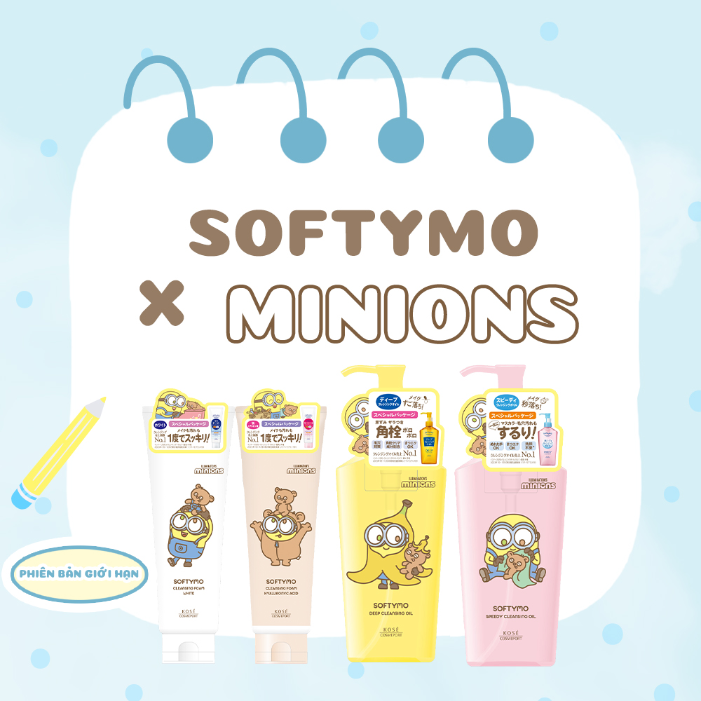 Dầu Tẩy Trang Làm Dịu Nhẹ Làn Da Kose Softymo Speedy Cleansing Oil Phiên Bản Giới Hạn Minions 240ml