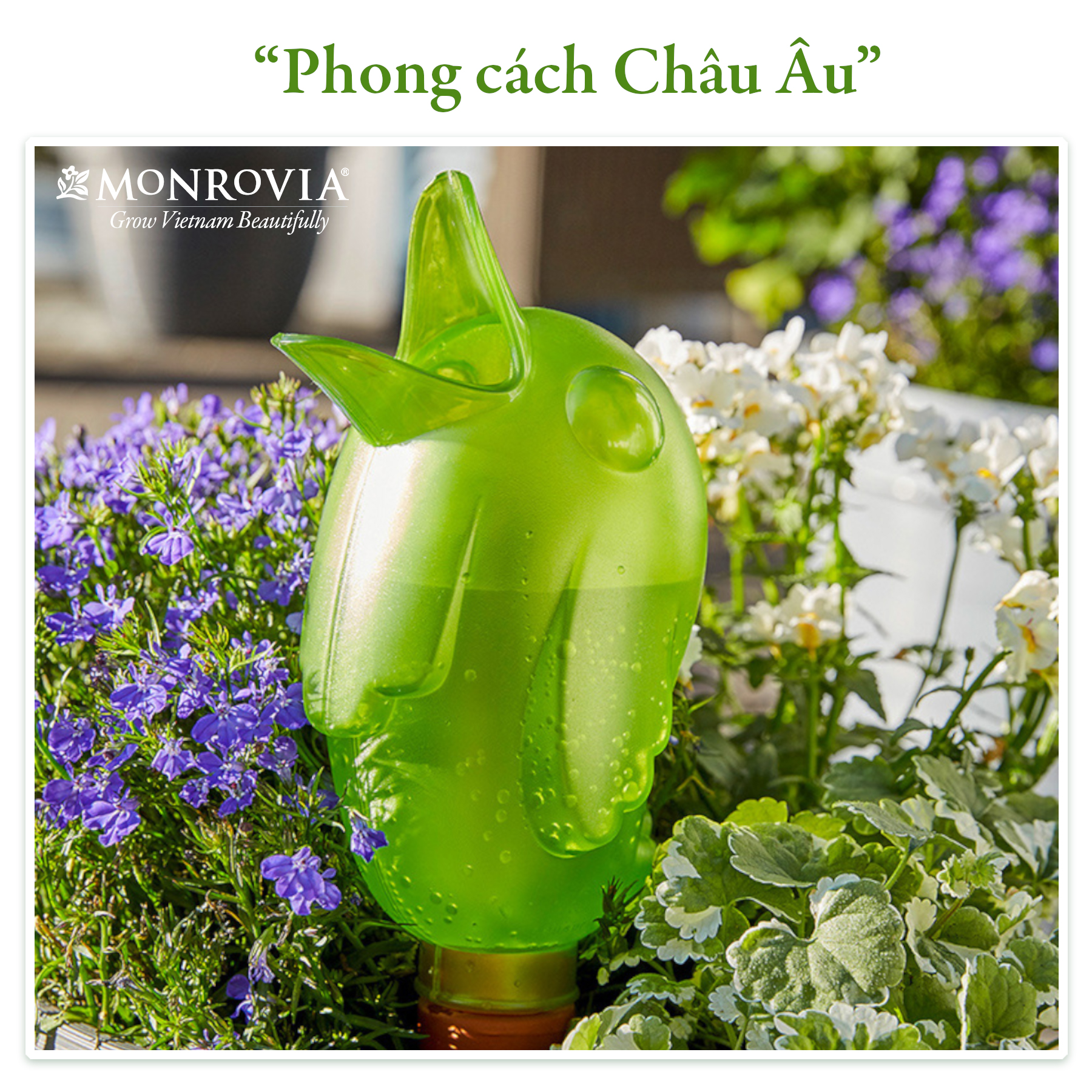 Đầu tưới nhỏ giọt tự động Monrovia, hình chú chim, dung tích 85ml, thời lượng tưới đến 24h, dưỡng ẩm đến 4 ngày