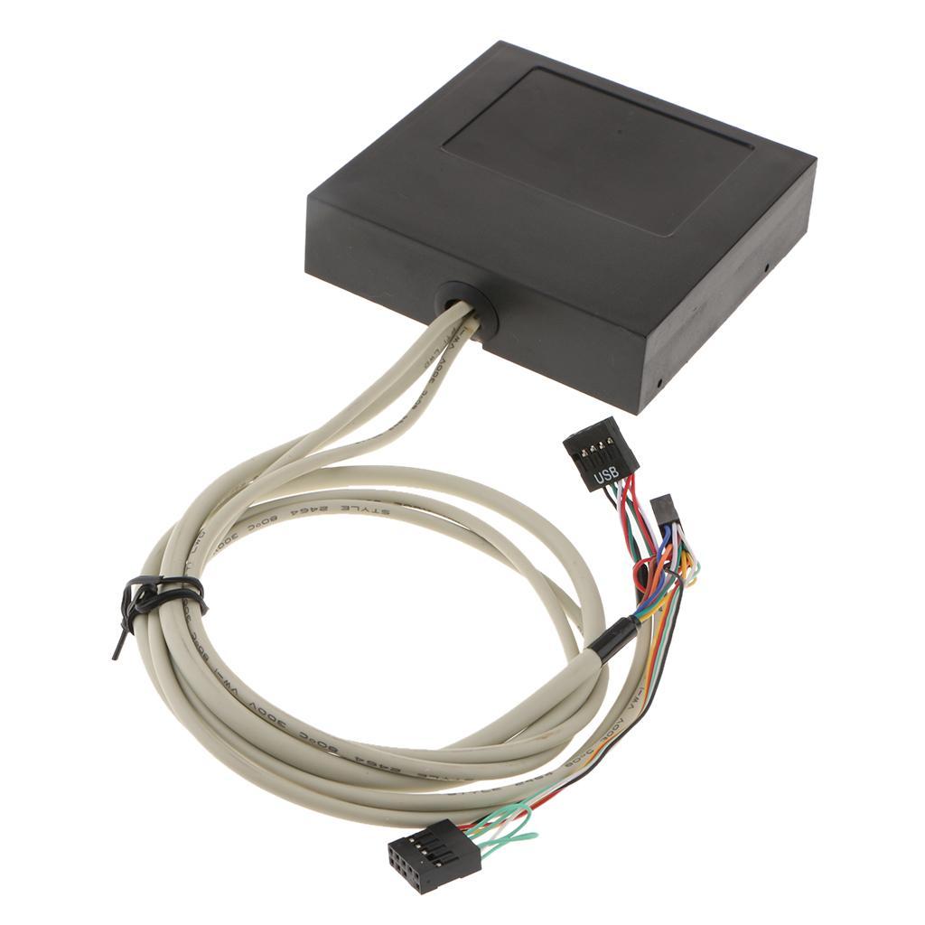 Floppy  Panel 2 Ports USB2.0 Hub Expansion Adapter 9Pin  Plug