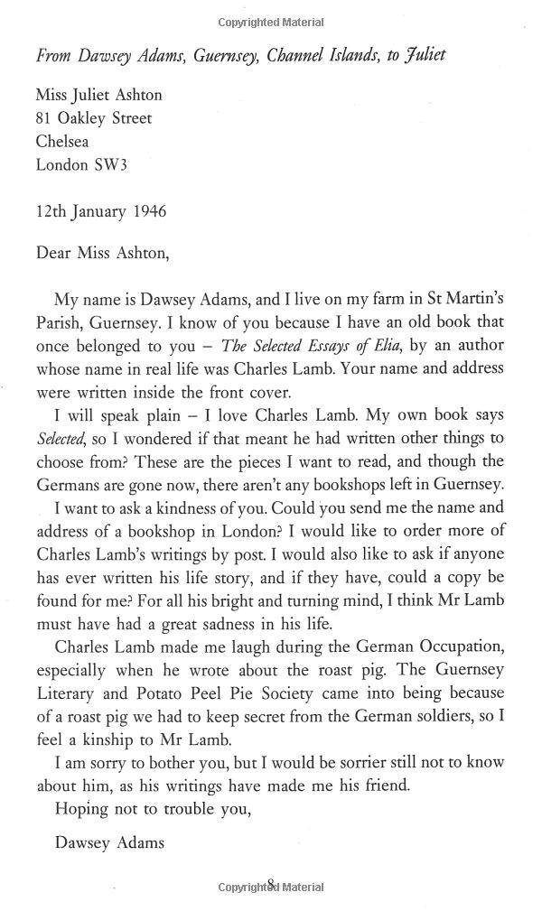 The Guernsey Literary And Potato Peel Pie Society
