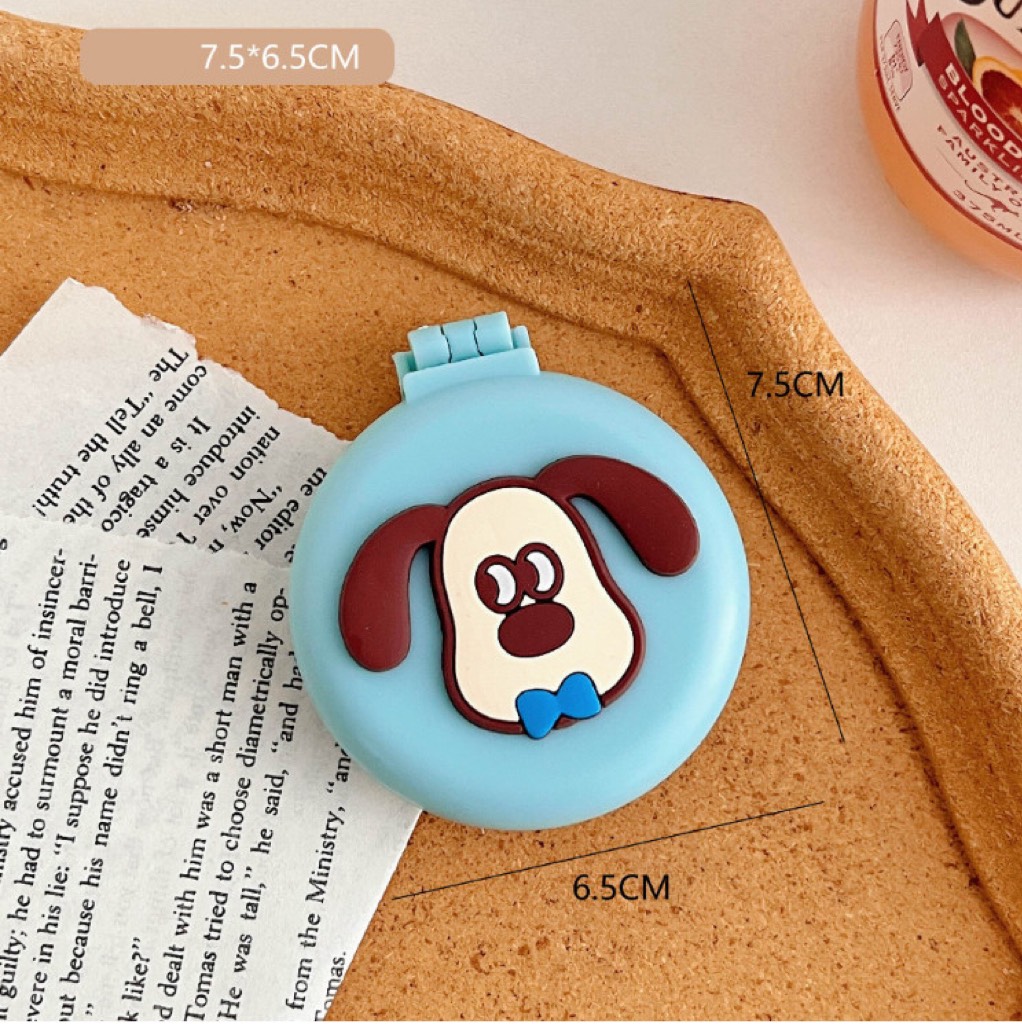 Gương mini kèm lược cầm tay cute trang điểm chải tóc 2 mặt tiện lợi nhiều màu quà tặng dễ thương học sinh nữ giá rẻ