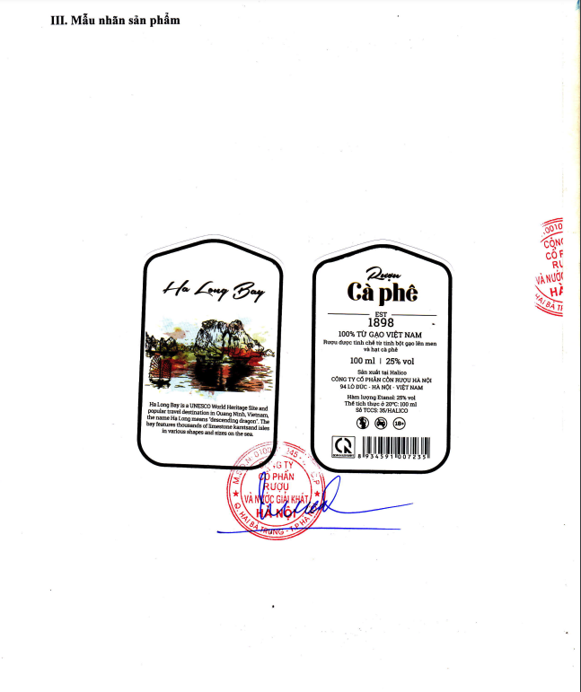 Rượu Trái cây Liquor collection HALICO nồng độ 25% chai 100ml kèm hộp