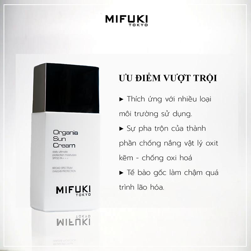 KEM CHỐNG NẮNG DƯỠNG ẨM HỮU CƠ - ORGANIA SUN CREAM MIFUKI (50ml)