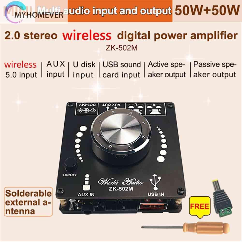 Bảng Mạch Khuếch Đại Âm Thanh ZK-502M Mini Bluetooth 5.0 50WX2