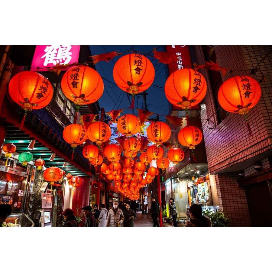 Tranh dán tường đèn lồng