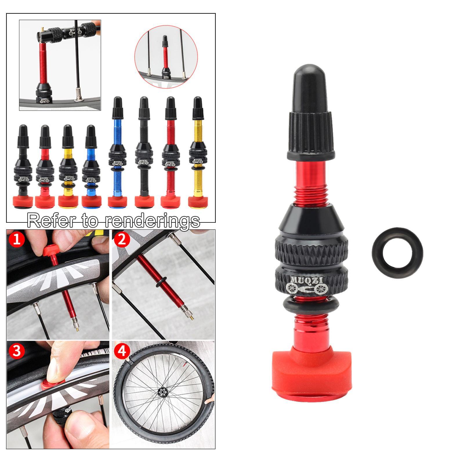 Tubeless Presta Valve  Stem  Vacuum Nozzle Tubeless Rim 40mm,Black