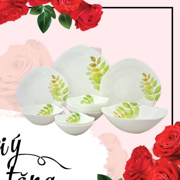 Bộ 3 Tô thủy tinh vuông Diva Ivory A.S - Hàng nhập khẩu