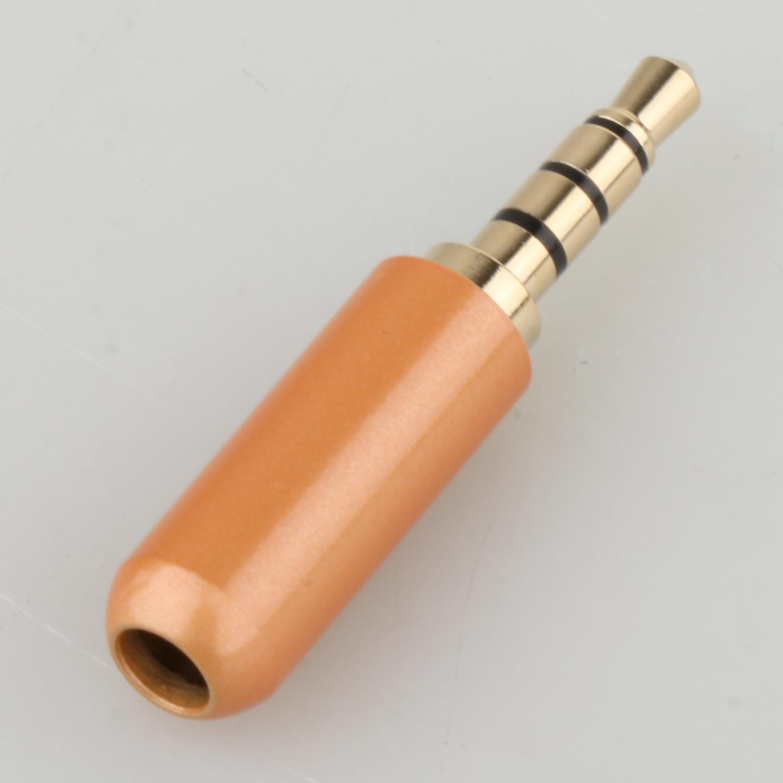Professional 3.5mm Audio Jack Plug Parts Adapter Metal Stereo Repair 4 Pole Male for Phones