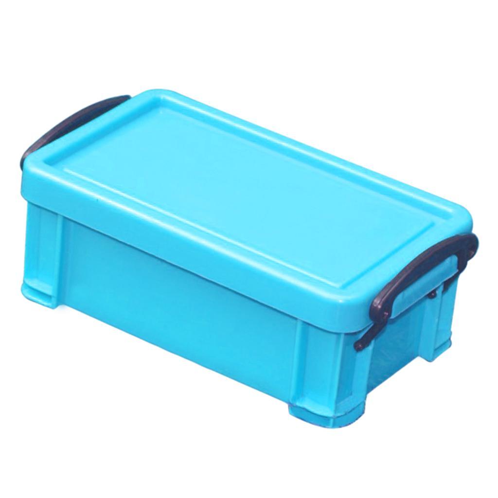 2X Home Furnishing Box 0.5L Latch Box Colorful with Lid Food Sealed Case Blue