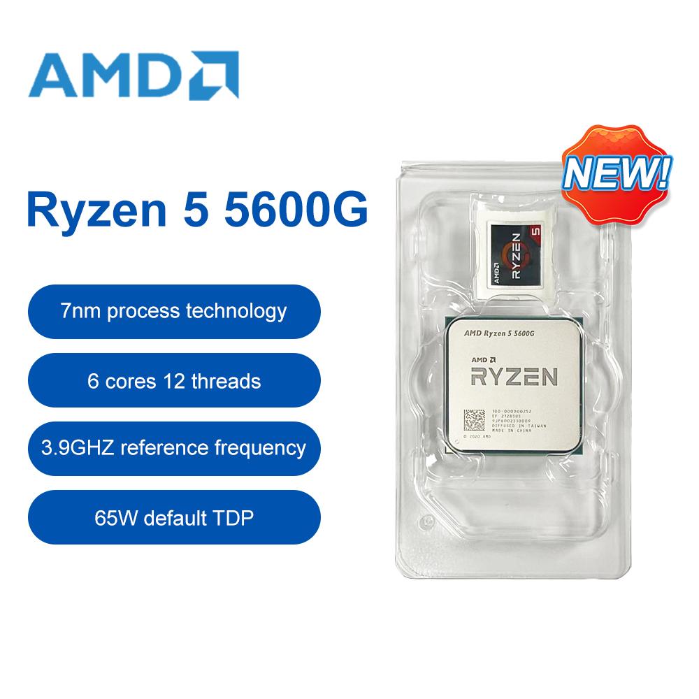 AMD New Ryzen 5 5600G R5 5600G 3,9 GHz Six Core Twelve-THREAD 65W CPU Processor L3 = 16M Ổ cắm AM4 Phụ kiện xử lý CPU AM4