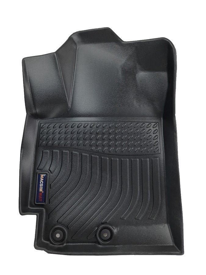 Thảm lót sàn xe ô tô Hyundai Accent 2017- nay Nhãn hiệu Macsim chất liệu nhựa TPE màu đen hàng loại 2