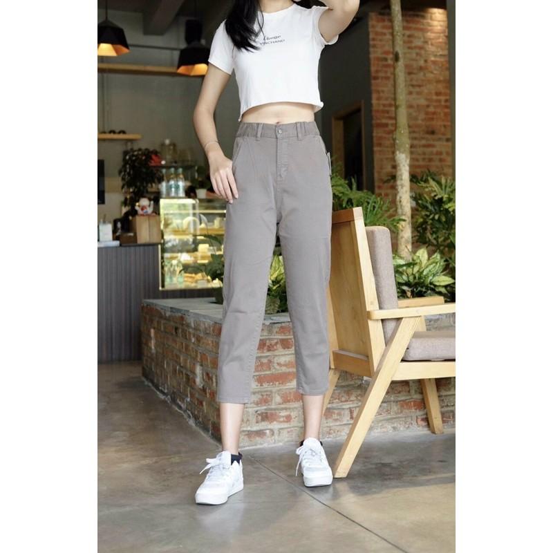 QUẦN JEANS BAGGY NỮ LƯNG THUN CÀI CÚC XINH DÃ MAN LUÔN C -Diễm