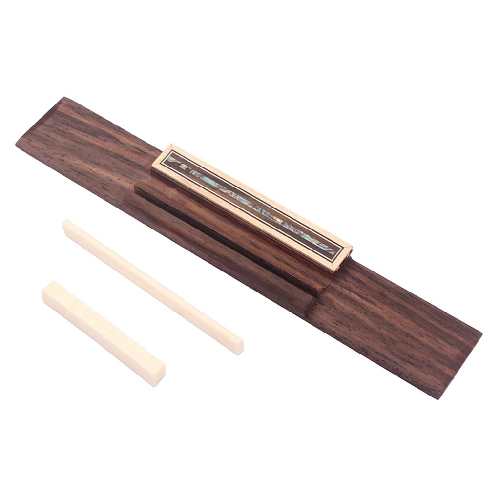 Sunnimix Gỗ Hồng Sắc Guitar Cầu Với Hạt Yên Ngựa Cho Đàn Acoustic Guitar Cổ Điển Phần