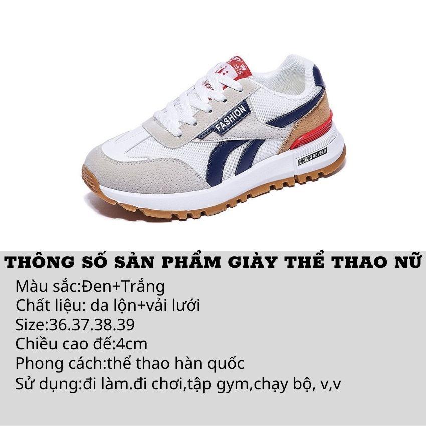 Giày Thể Thao Nữ Cao Cấp Xuất Nhật Đế Bằng Cao 4cm Êm Chân Mang Đi Làm ,Chạy Bộ ,Tập Gym gttn16