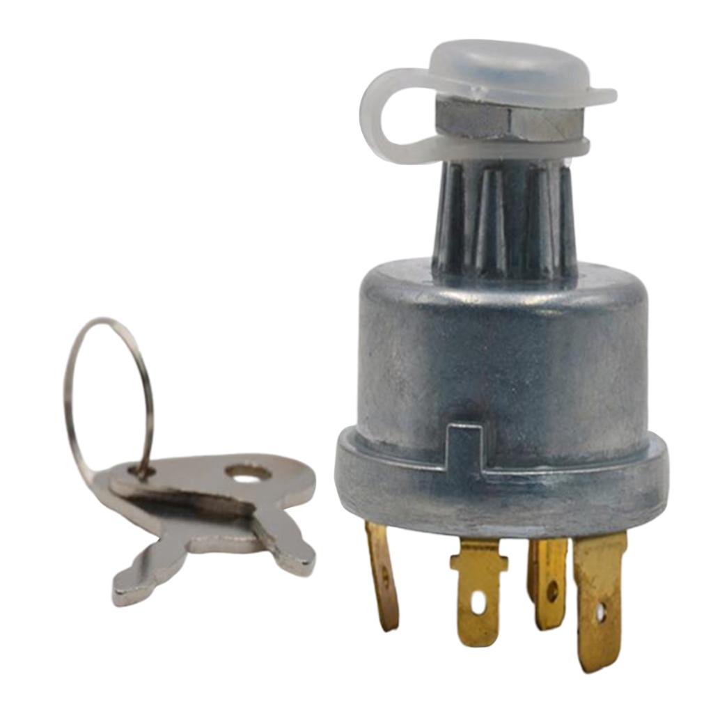 4 Position Universal Ignition Switch w/ Keys for Lucas 12/24V 128SA Tractor