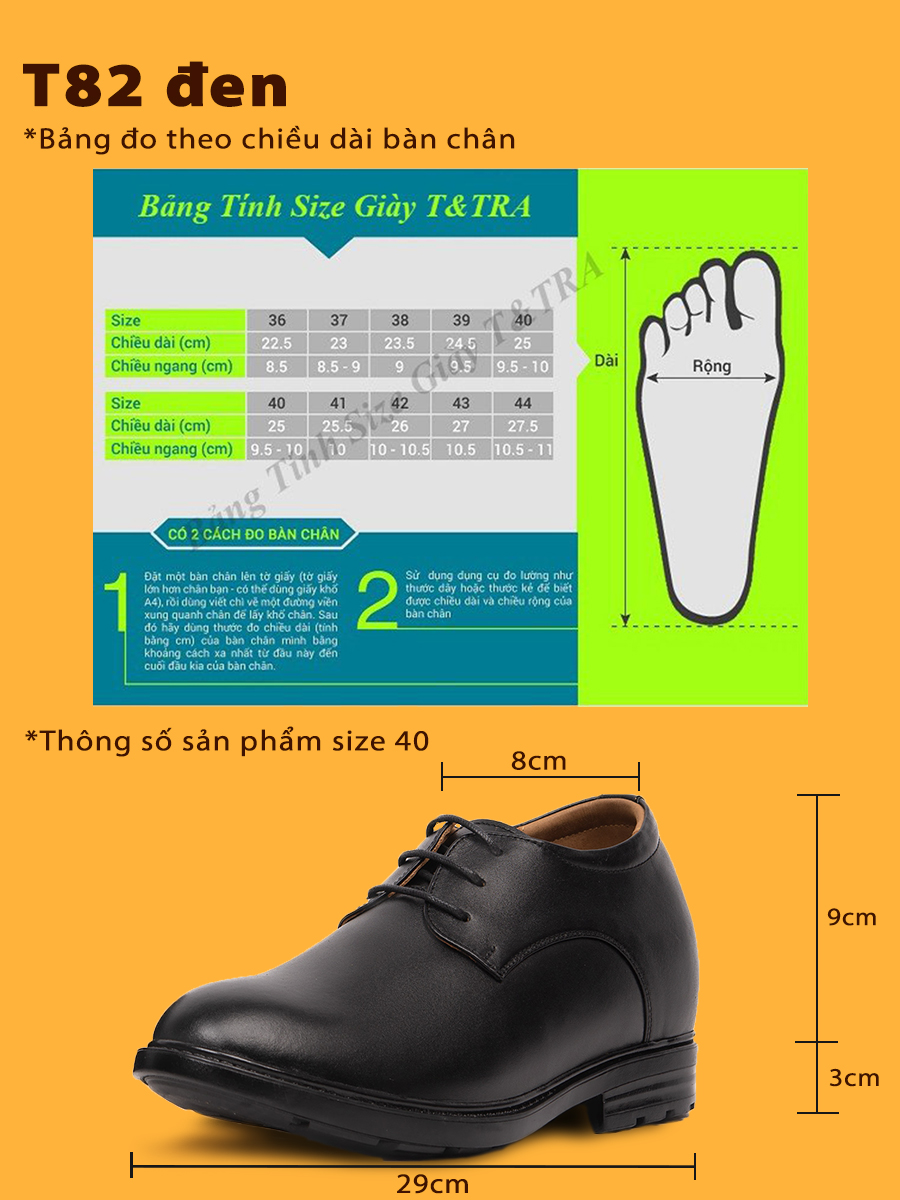 Giày Độn Nam T&TRA T82Đ