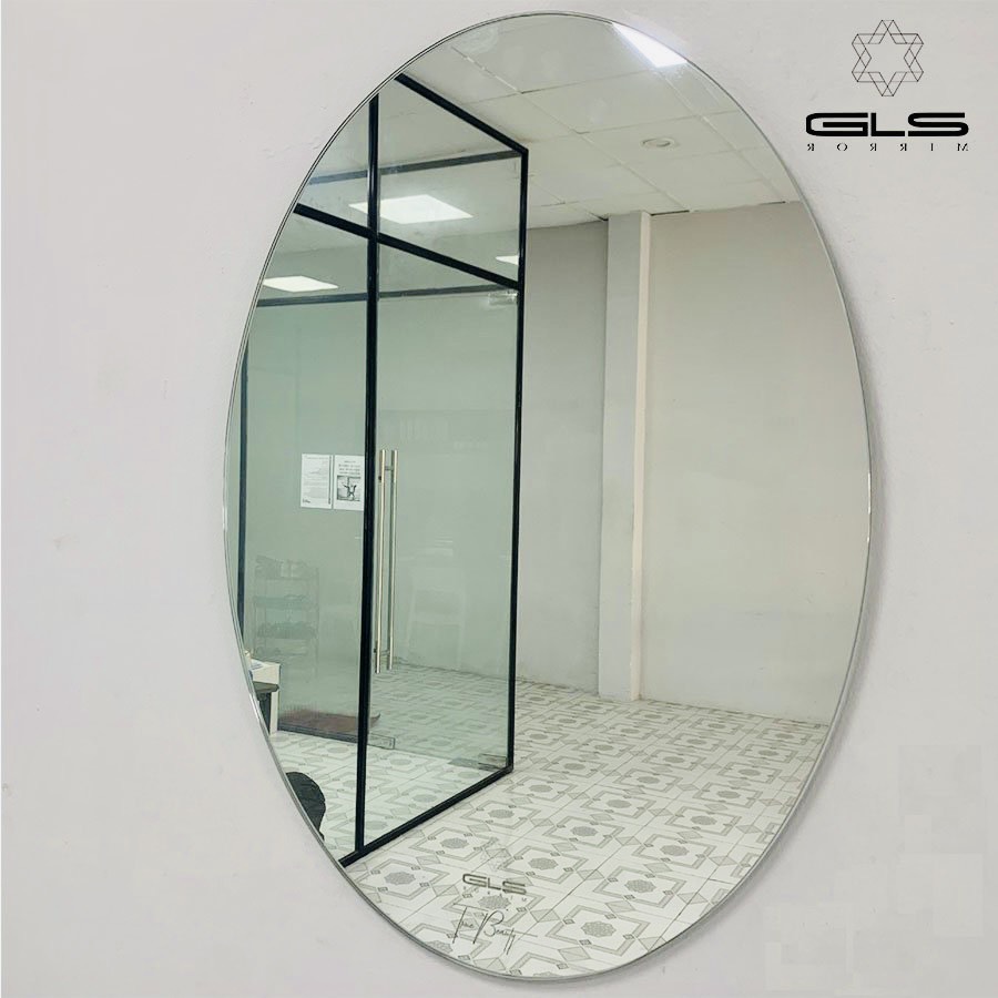 Gương soi GLS cao cấp kiểu trơn hình Ellipes 45x60cm sưu tập Thu 2022