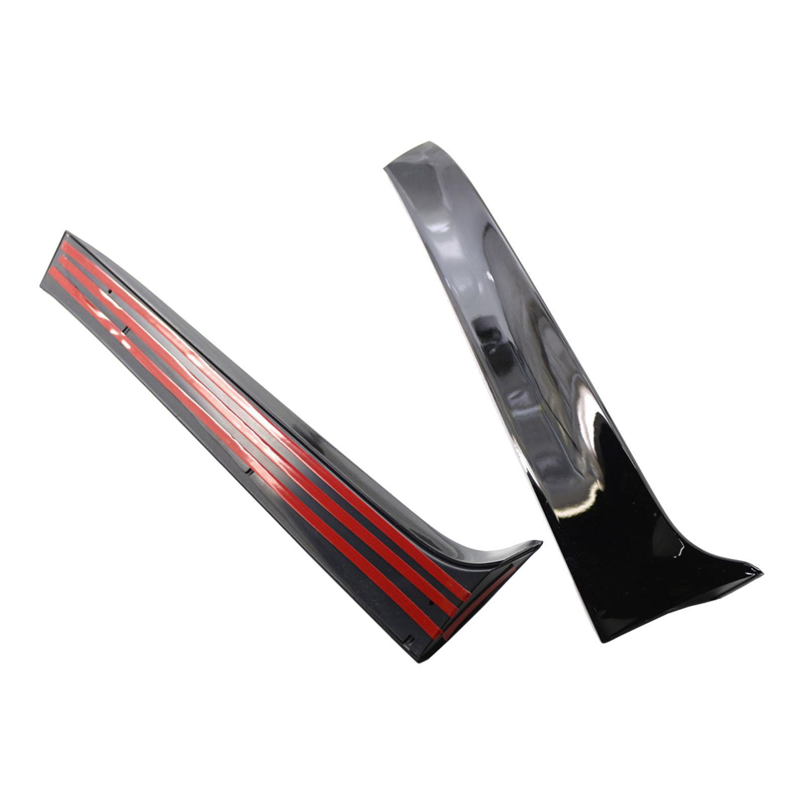 2Pcs Rear Window Side Spoiler Wing for R Variant Wagen Gloss Black