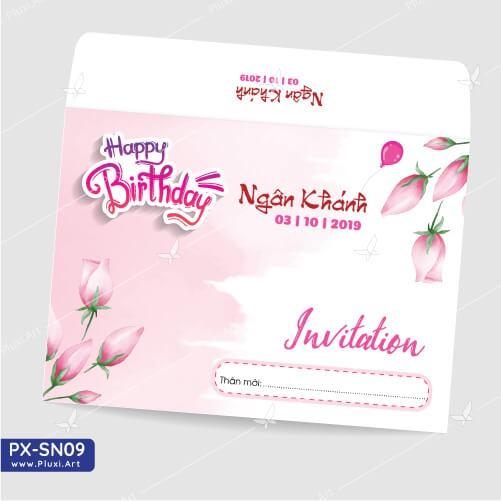 Thiệp thôi nôi – sinh nhật theo yêu cầu Pluxi